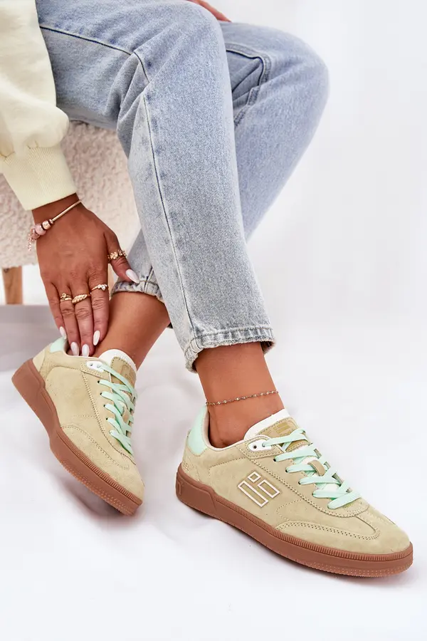 D.Franklin Suede Sports Shoes Sneakers Women D.Franklin Lime