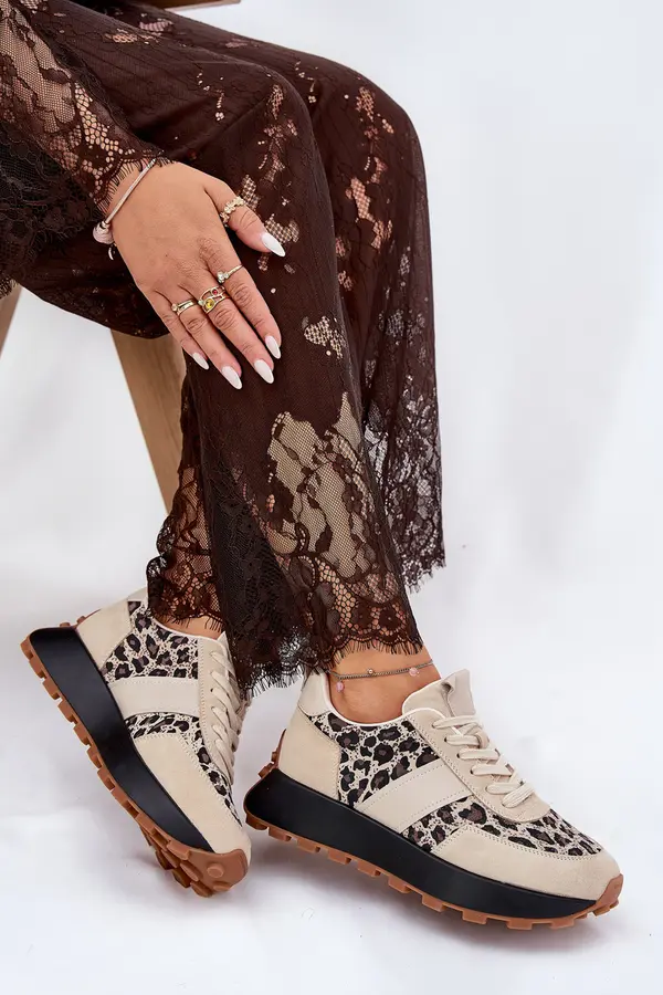 VINCEZA Suede Women's Sneakers On Platform Panther Vinceza