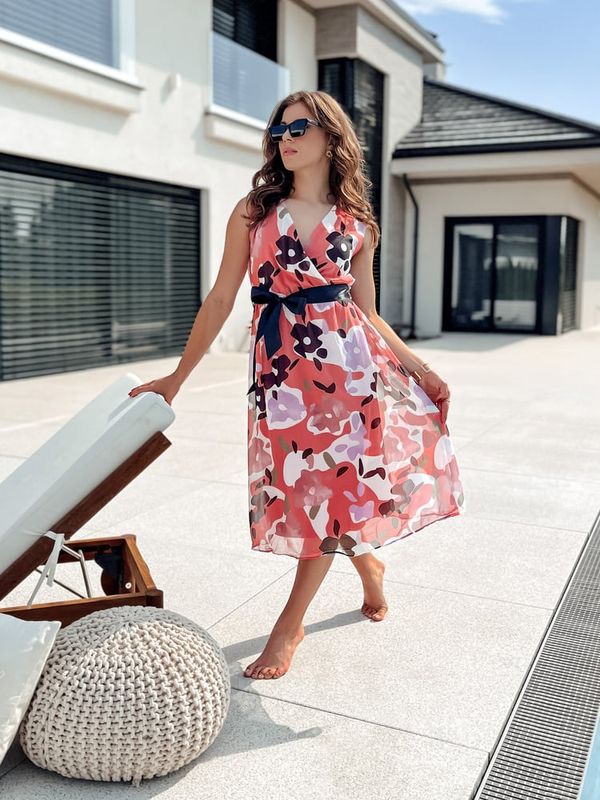 DStreet Sukienka CARIBBEA różowa Dstreet