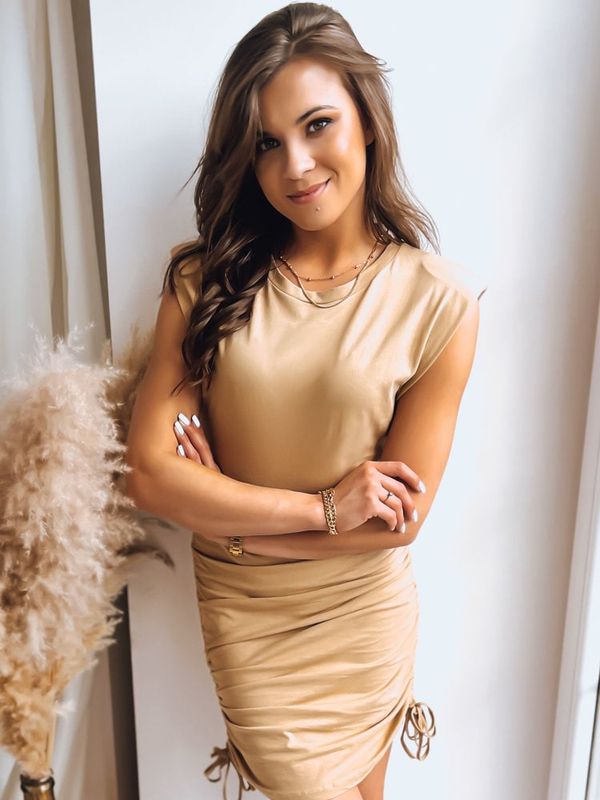 DStreet Sukienka MIMOSA beżowa Dstreet