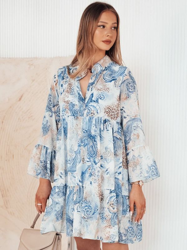 DStreet Sukienka PRINSA błękitna Dstreet