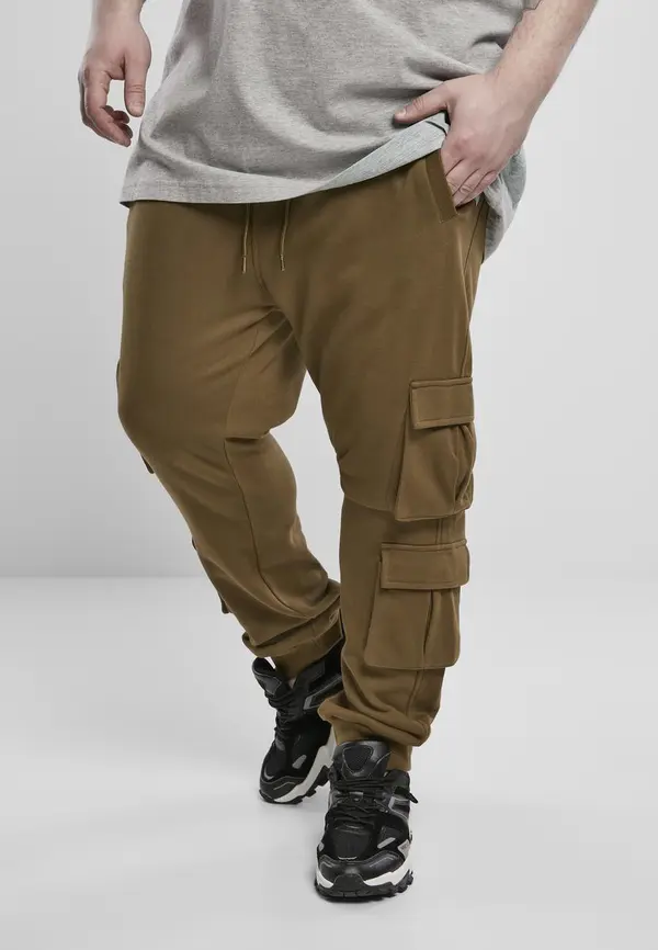 Urban Classics Summer olive terry trousers with double pocket