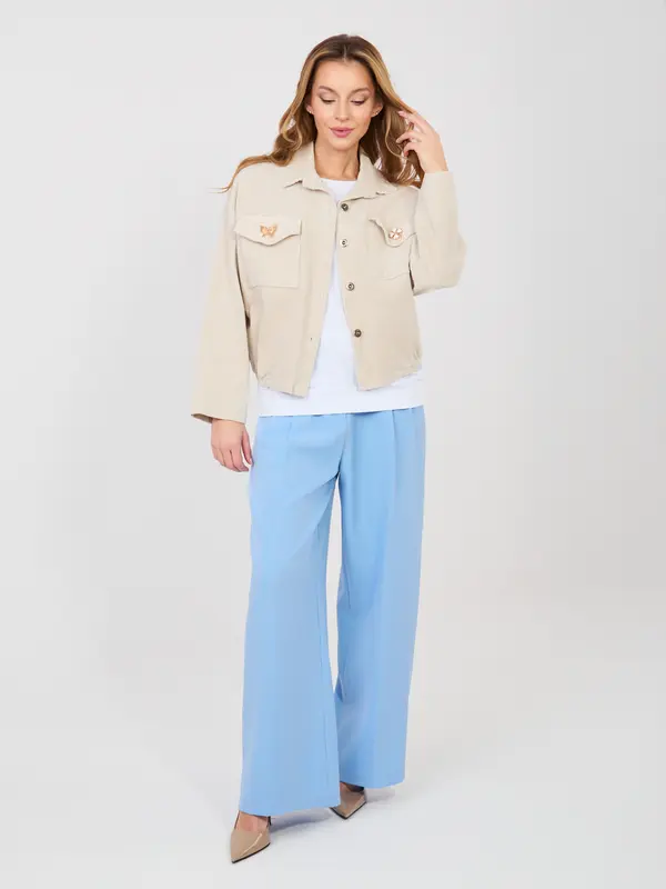 RUE PARIS Svetlo bež bomber jakna