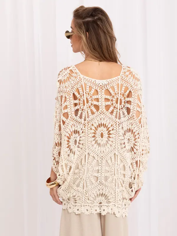 Factory Price Svetlo bež oversized pulover