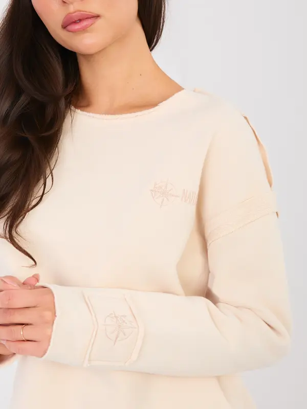 Factory Price Svetlo bež pulover s kapuco