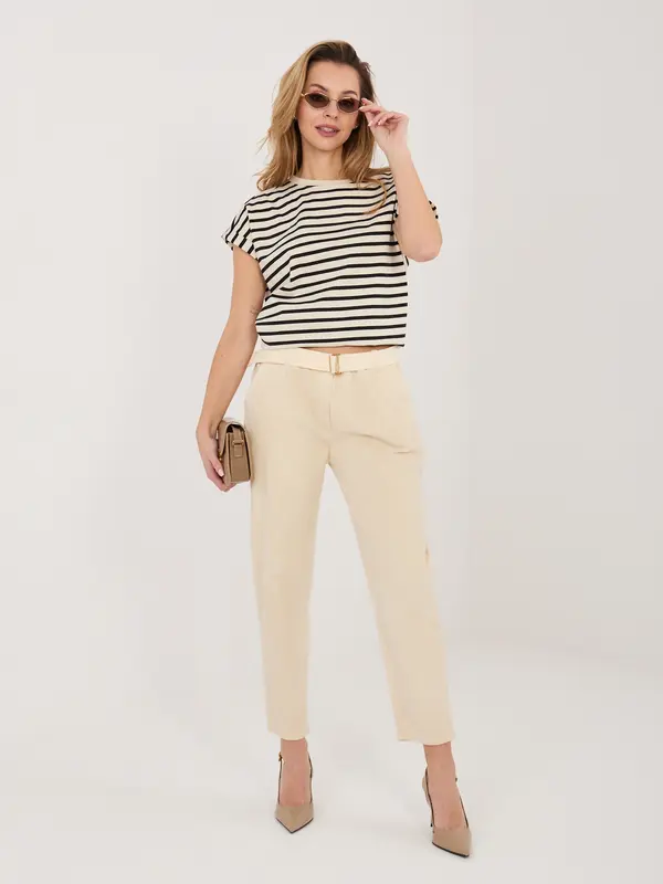 Italy Moda Svetlo bež ženske hlače