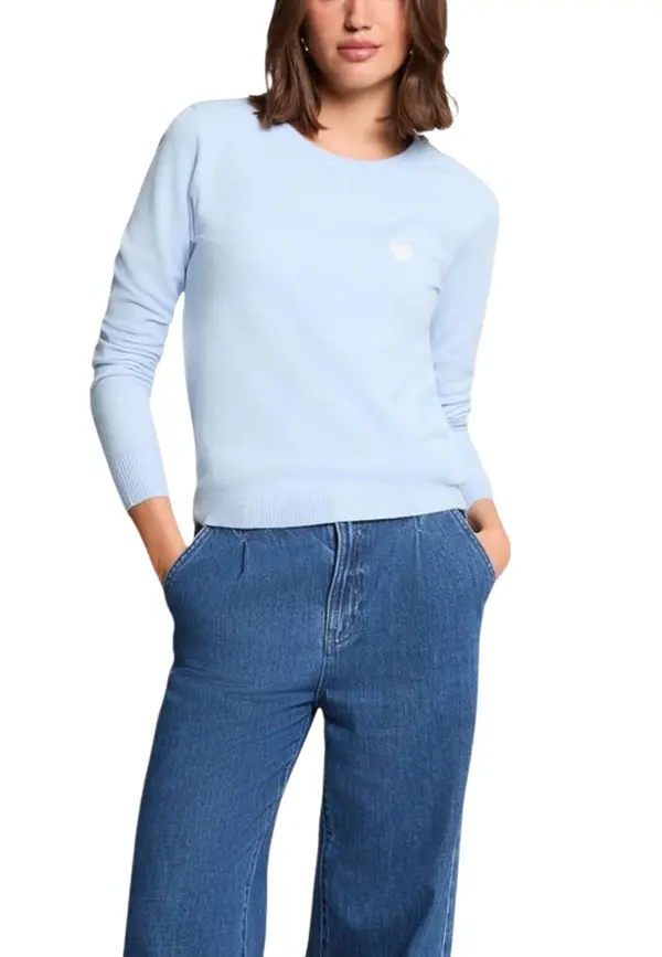 Morgan De Toi Svetlo moder osnovni pulover Morgan De Toi