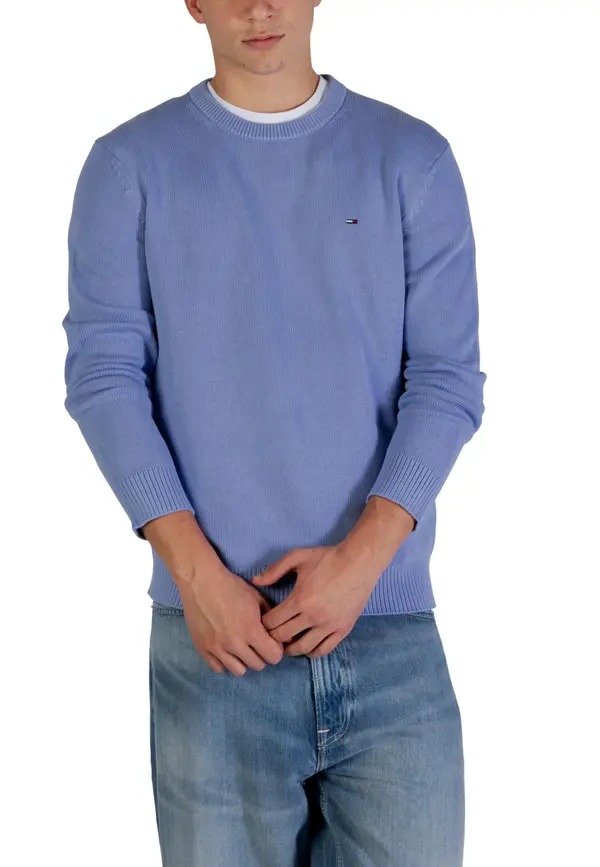 Tommy Hilfiger Jeans Svetlo moder pulover Tommy Hilfiger