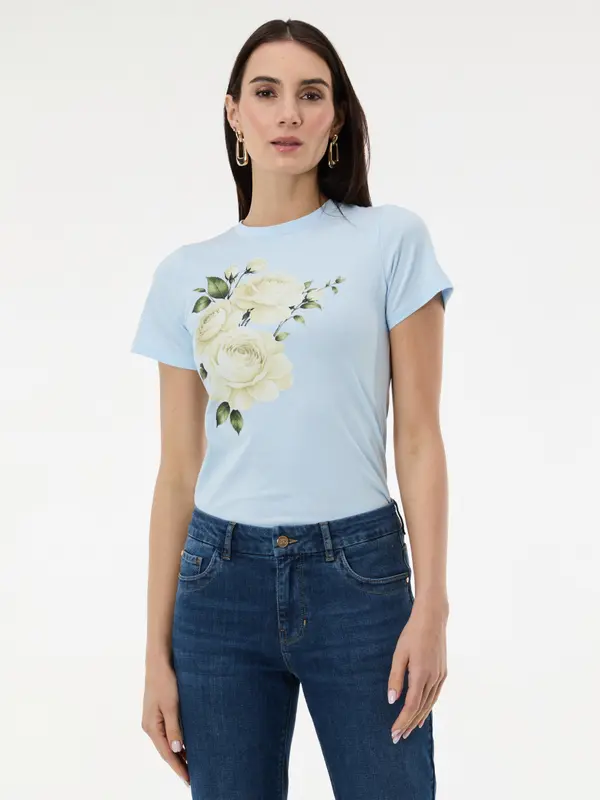 Orsay Svetlo modra majica s potiskom ORSAY