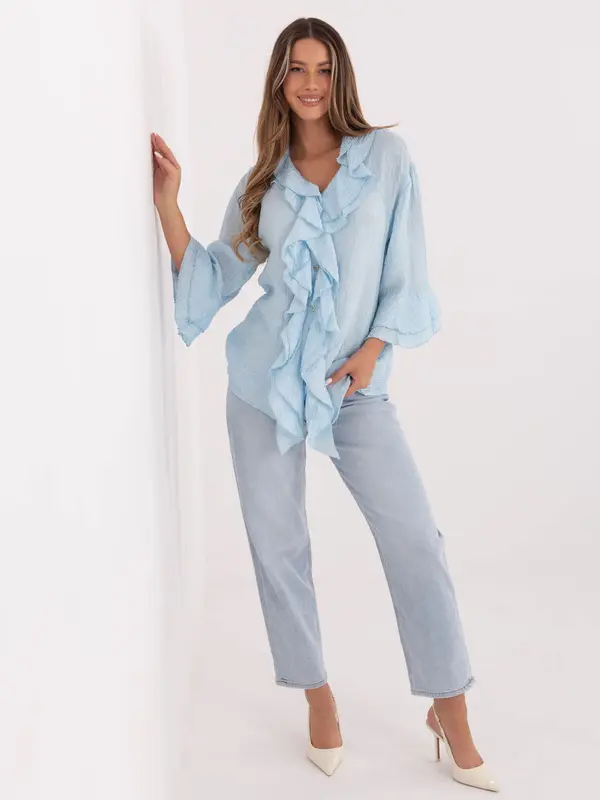 Italy Moda Svetlo modra ženska bluza