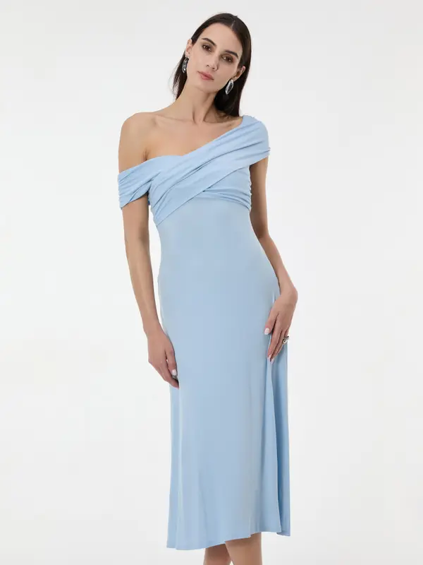 Orsay Svetlo modra ženska maksi obleka ORSAY