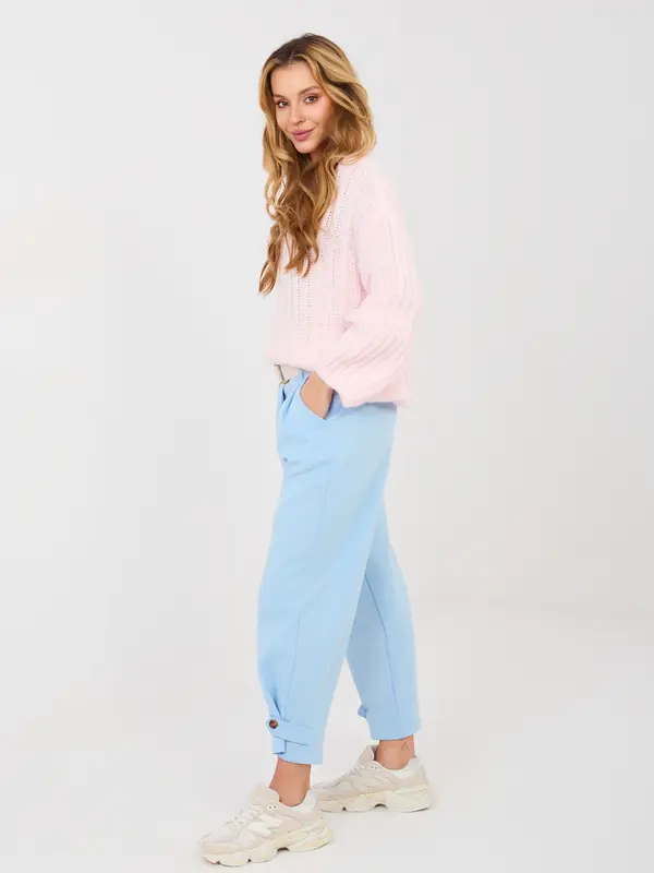 Italy Moda Svetlo modre hlače iz mehkega materiala