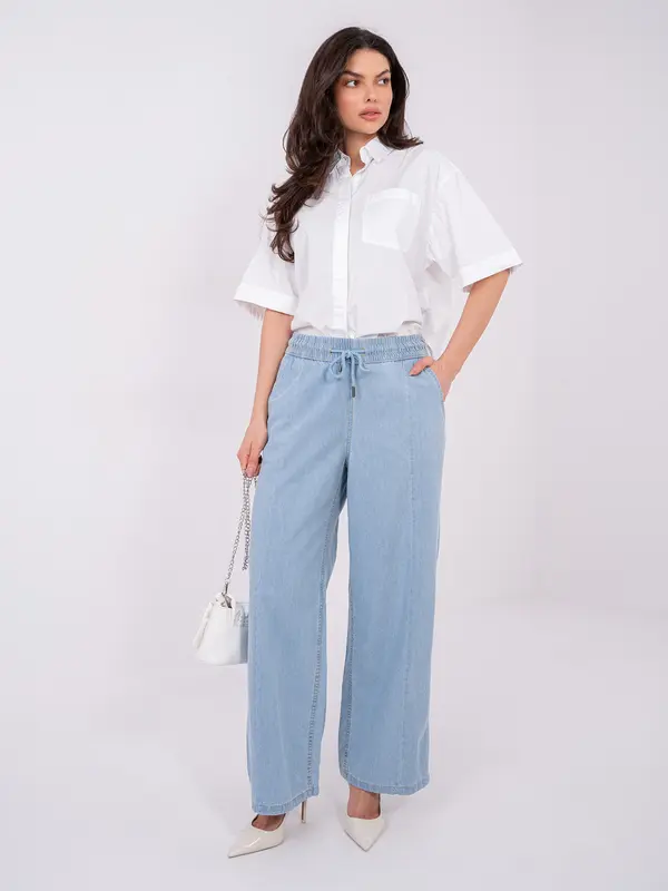 Sublevel Svetlo modre hlače z elastičnim pasom