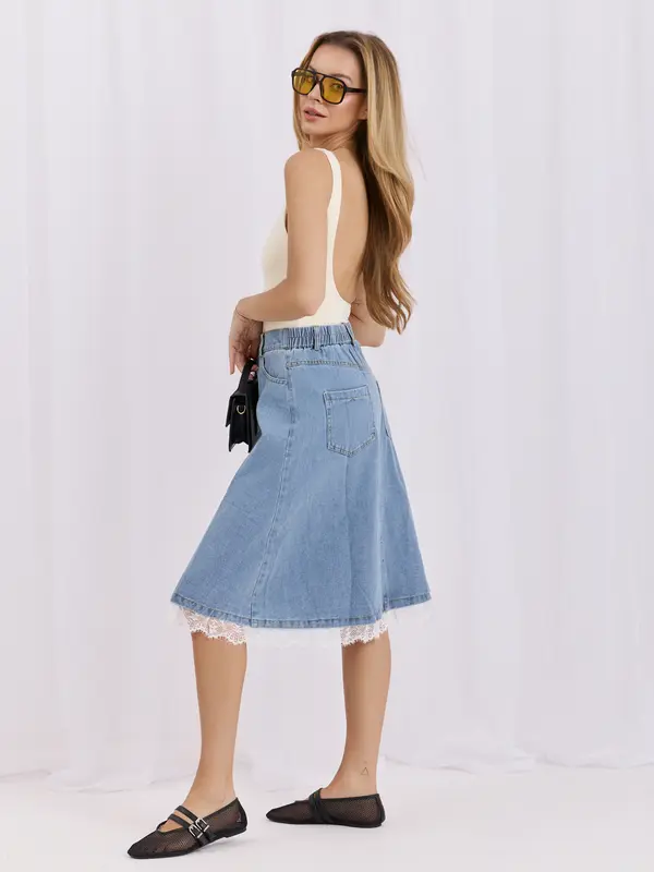 Factory Price Svetlo modro jeans krilo