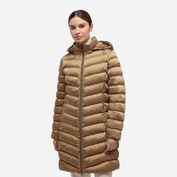 GEOX Svetlo rjava ženska puhovka Geox Zosma