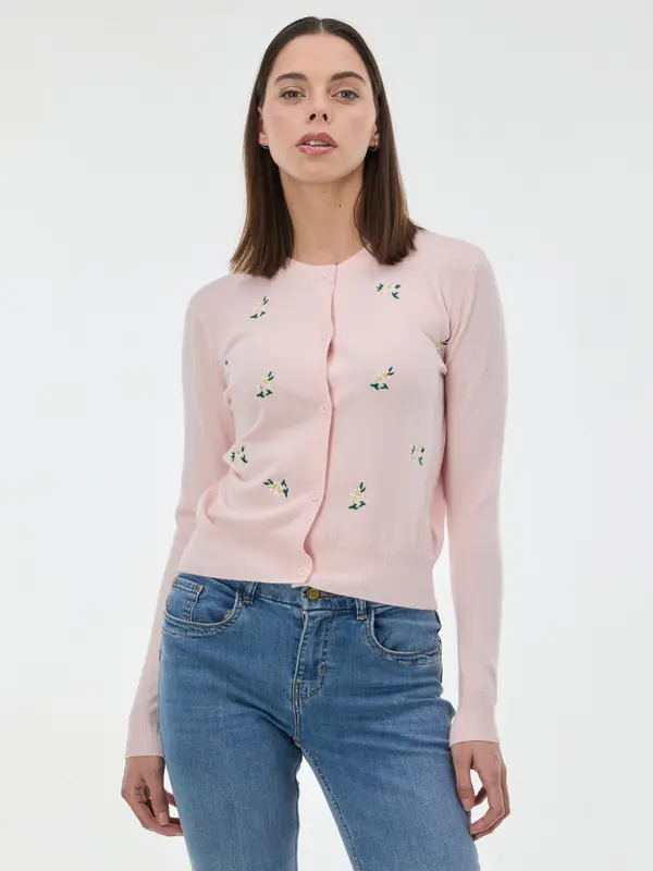 Orsay Svetlo roza jopica z vezenjem ORSAY