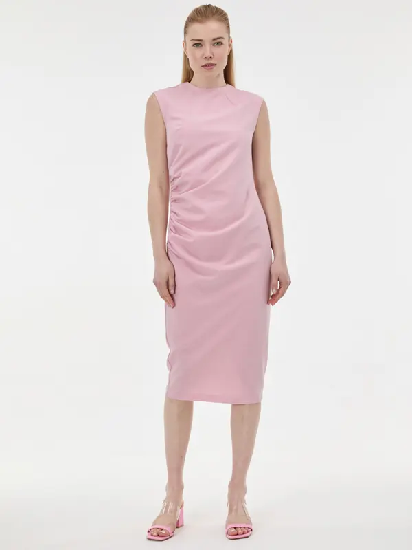 Orsay Svetlo roza midi obleka ORSAY
