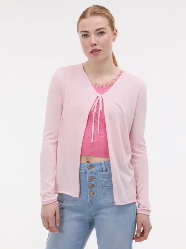 Orsay Svetlo roza ženski kardigan ORSAY