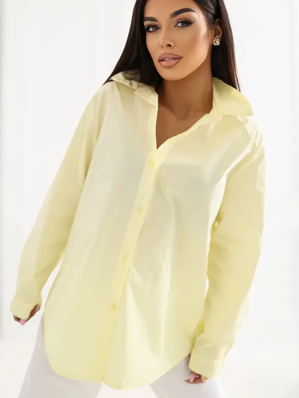 Factory Price Svetlo rumena bombažna majica