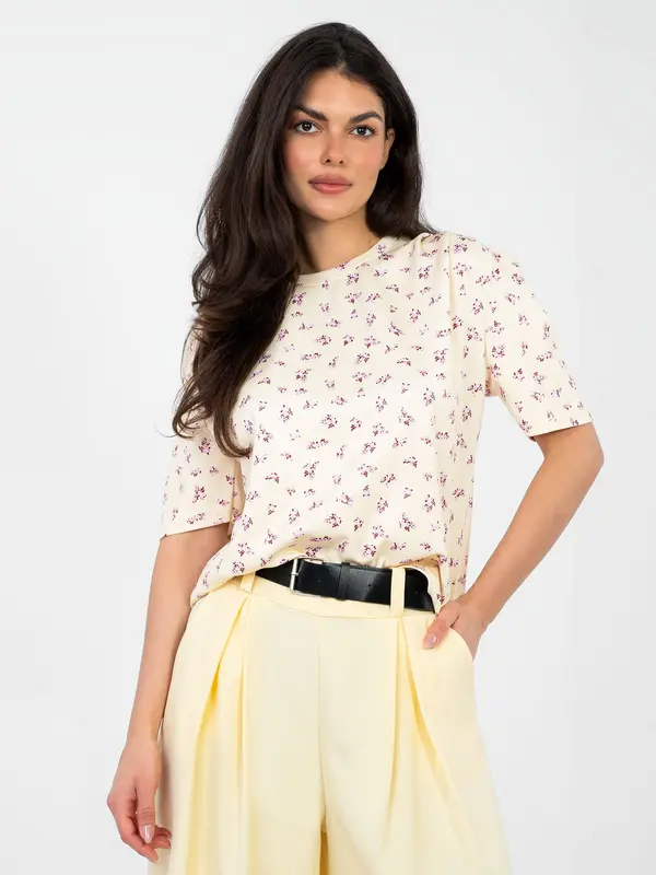 Italy Moda Svetlo rumena potiskana bluza