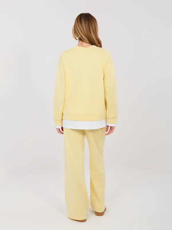 RUE PARIS Svetlo rumena ženska obleka