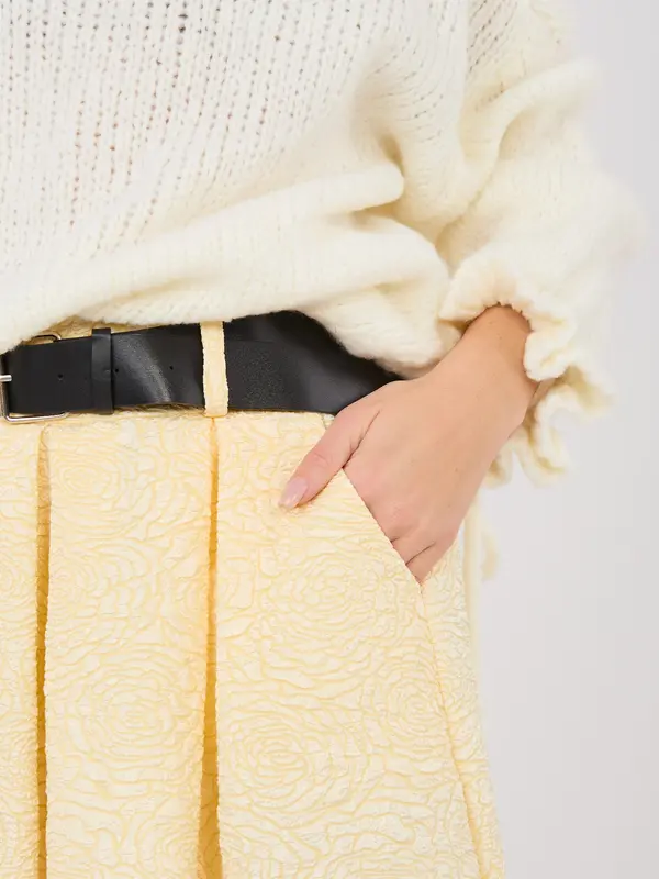 RUE PARIS Svetlo rumeno midi krilo