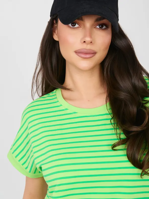 RELEVANCE Svetlo zelena ženska bombažna majica