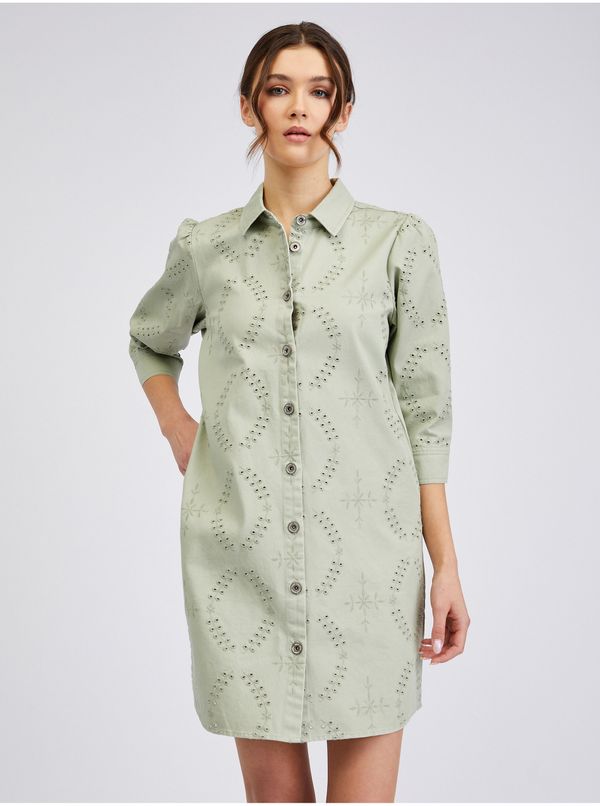 Orsay Svetlo zelena ženska obleka iz jeansa ORSAY - Ženske