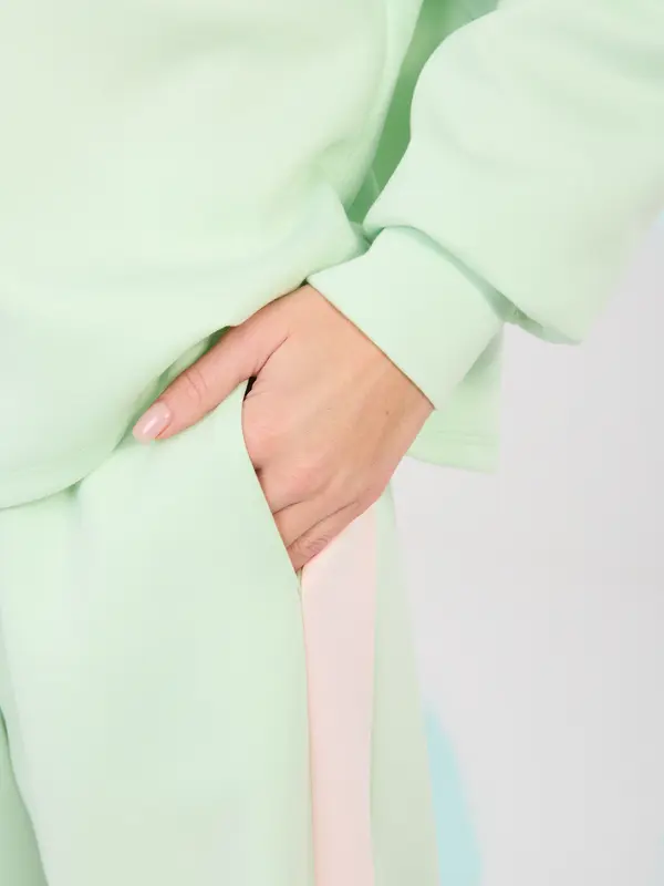 RUE PARIS Svetlo zelena ženska obleka