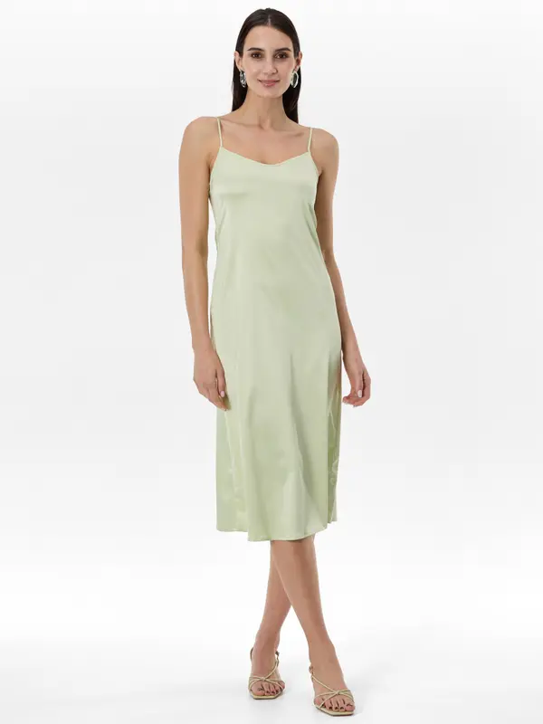 Orsay Svetlo zelena ženska obleka z naramnicami ORSAY