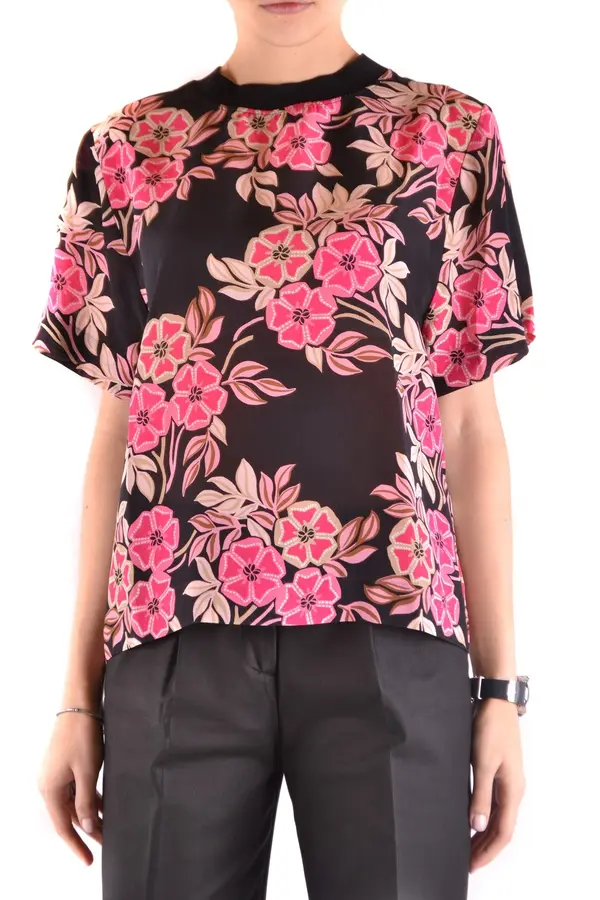 Msgm Svilena bluza s cvetličnim vzorcem