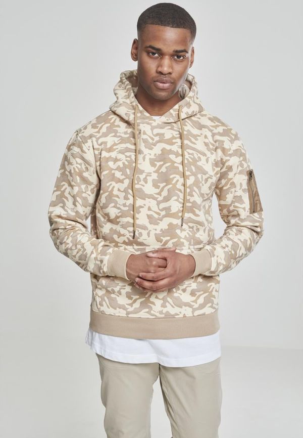 UC Men Sweat Camo Bomber Hoody Beige Camouflage