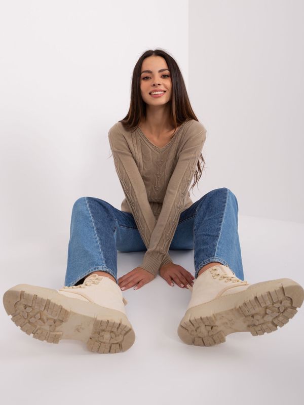 Wool Fashion Italia Sweater-AT-SW-2329.98P-dark beige