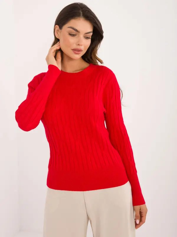 Wool Fashion Italia Sweater-AT-SW-2338-2.61-dark red