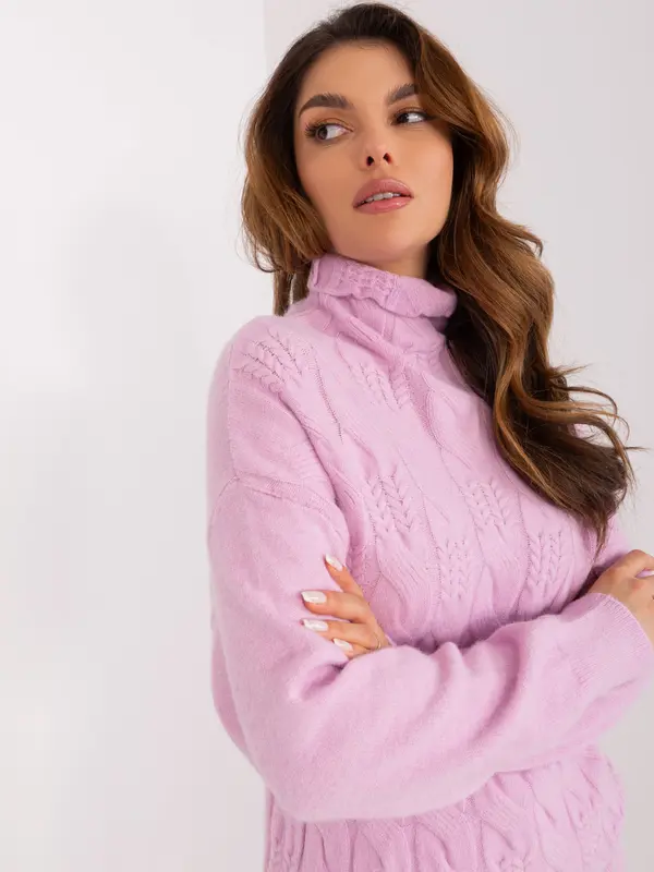 Wool Fashion Italia Sweater-AT-SW-23401.97P-Light Purple