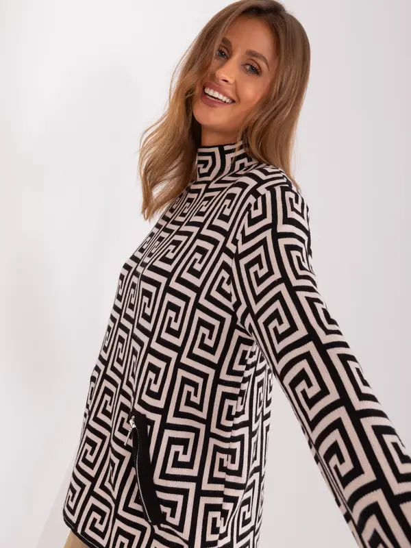 Wool Fashion Italia Sweater-AT-SW-2341.00P-black-beige