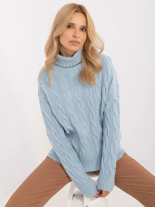 Wool Fashion Italia Sweater-AT-SW-23445.00-Light Blue