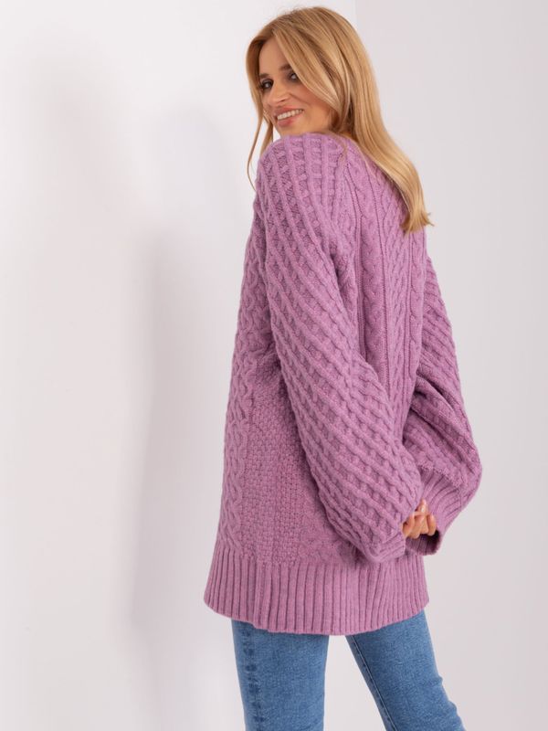 Wool Fashion Italia Sweater-AT-SW-2367-2.64P-purple