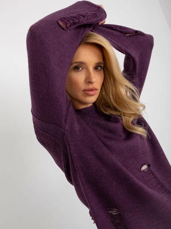 BADU Sweater-BA-SW-8043.03-dark purple