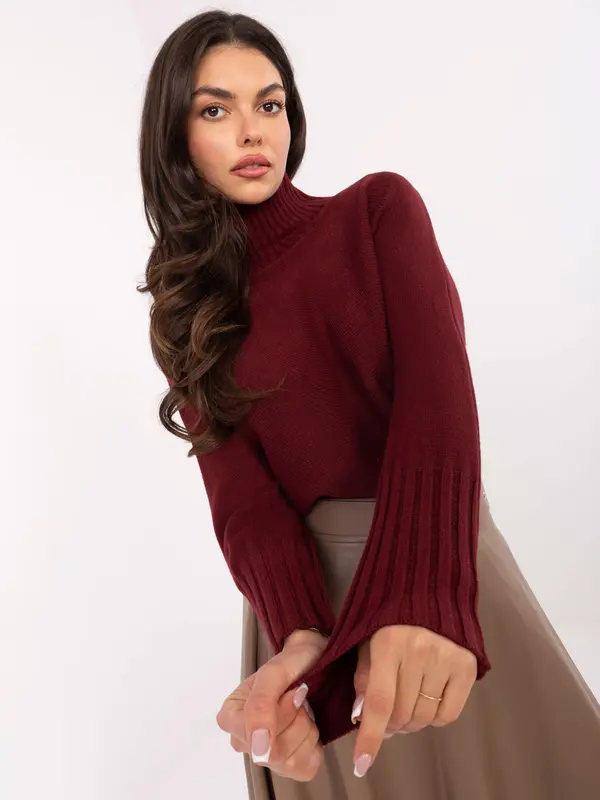 RUE PARIS Sweater-IT-SW-8003.18P-burgundy