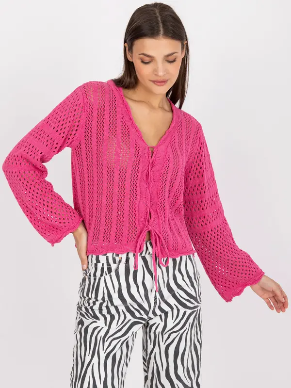 RUE PARIS Sweater-LC-SW-0228.21P-Dark Pink