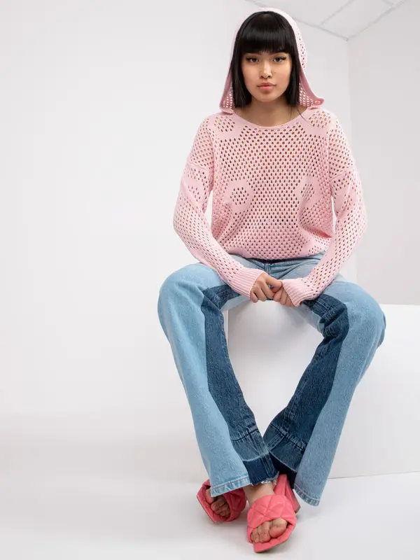 RUE PARIS Sweater-LC-SW-0237.26P-Light Pink