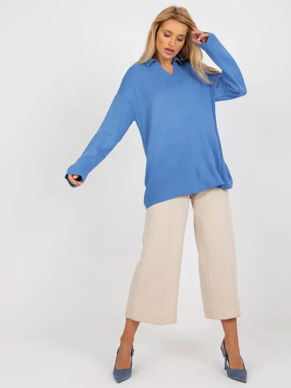 RUE PARIS Sweater-LC-SW-2261.00P-Blue
