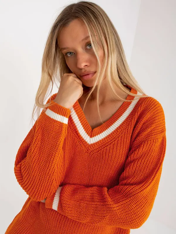 RUE PARIS Sweater-LC-SW-8023.55P-Dark Orange