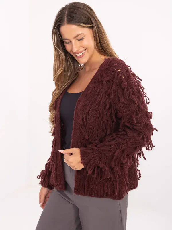 RUE PARIS Sweater-MI-SW-1308.21-burgundy