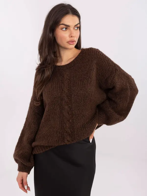 Italy Moda Sweater-MI-SW-1610.18-dark brown