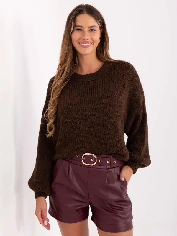 Italy Moda Sweater-MI-SW-1909.21-dark brown