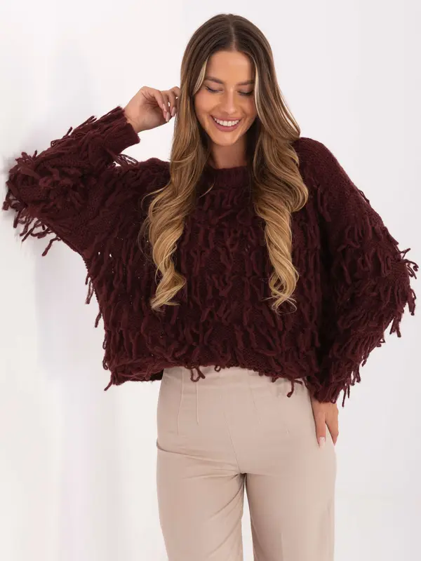 RUE PARIS Sweater-MI-SW-2008.86-burgundy
