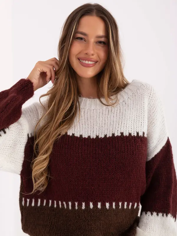 RUE PARIS Sweater-MI-SW-3181.22-burgundy