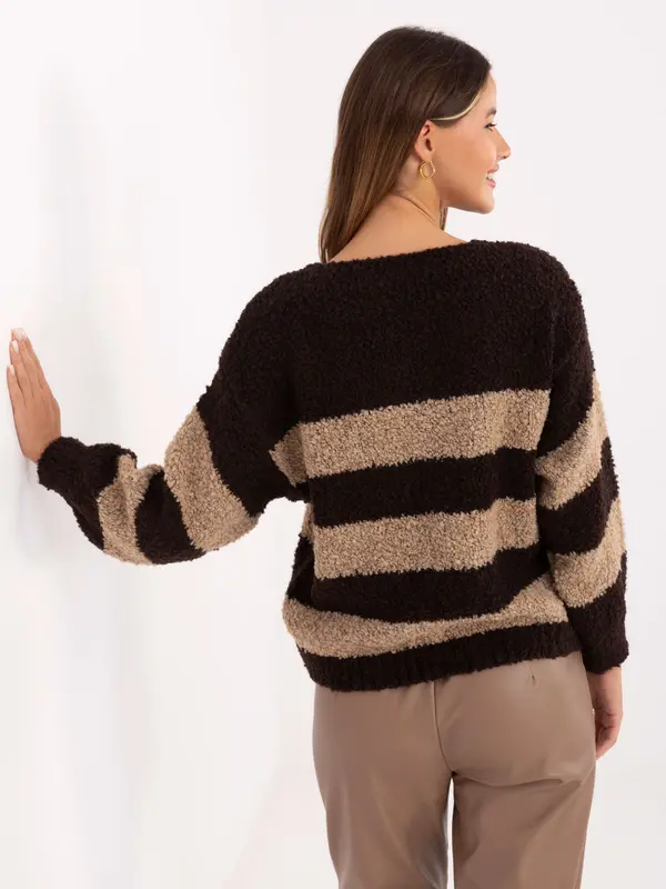 Italy Moda Sweater-MI-SW-WK3031.22-dark brown